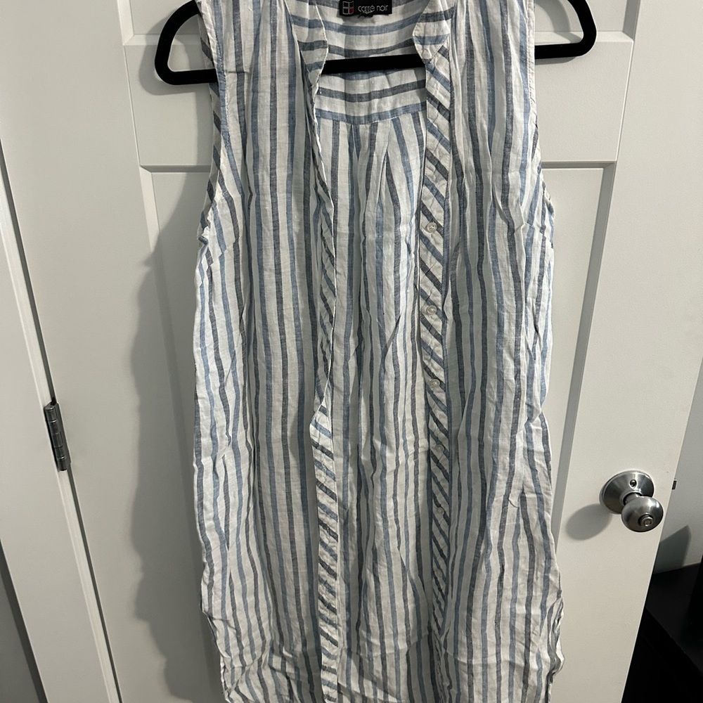 Casual Striped Sleeveless Dress